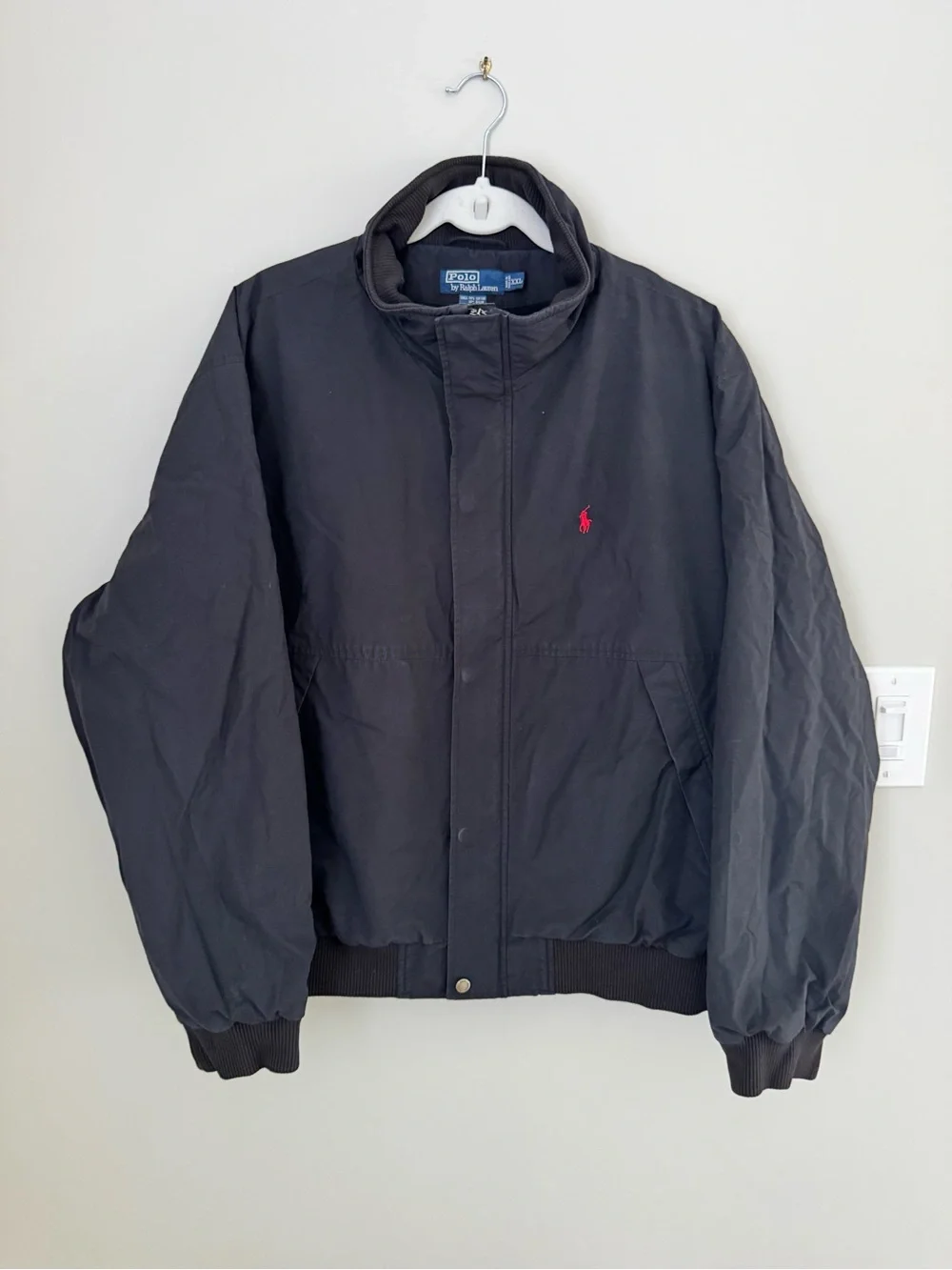 Polo Ralph Lauren Mens Fleece Lined Field Bomber Jacket Full Zip XXL Black
